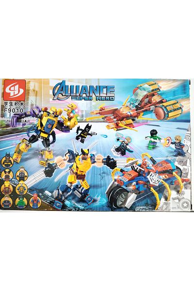 YerliToptan Alliance Super Heroes F9010 Compatible Super Hero Set – 8 Different Robots and Figures