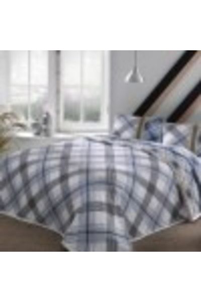 Taç Set lenjerie de pat piqué și husă 100% bumbac, 4 bucăți, TAC, Floyd Blue