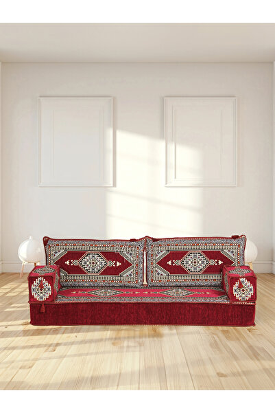 BAKIRÖZÜ HOME Şark Köşesi Takımı (20 CM MİNDER KALINLIĞI) Bordo Yahyalı Model...