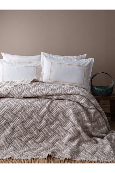 BED LİNE Σετ κάλυμμα κρεβατιού Sevilla Beige Μονό