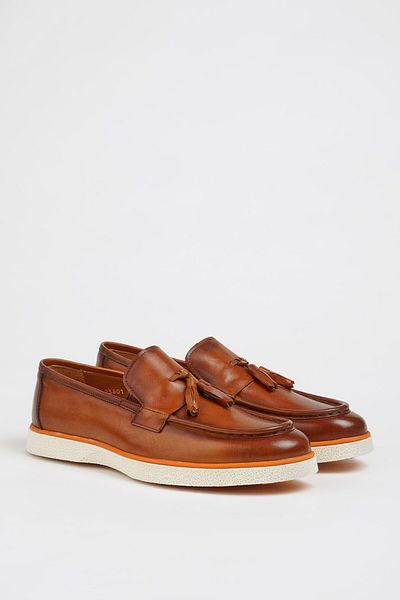 Faruk balkanas Carls Model Genuine Leather Loafer Shoes
