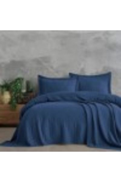 Şaheser Cotton duvet cover + 2 pillowcases 240x260cm, Saheser Home, Orella Indigo