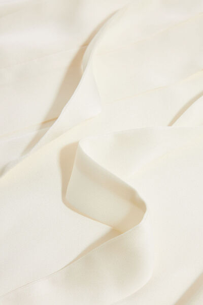 W Collection EKRU ŞAL YAKA UZUN KOLLU BLUZ