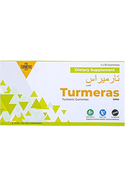Not Applicable حلوى جيلاتينية بالكركم والتولسي من TURMERAS (10 قطع)