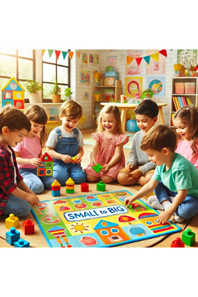 Smart Small to Big Puzzle - Multi-Color, 48 Pieces, 16 Sets of 3-Piece Match-Up Cards for Kids