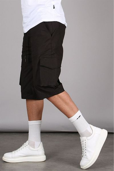 Madmext Μαύρο ανδρικό σορτς Capri Pocket Basic Cargo 5473