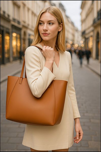 Garbalia Голяма дамска чанта за през рамо София - Закопчаване с магнит, широко отделение с цип