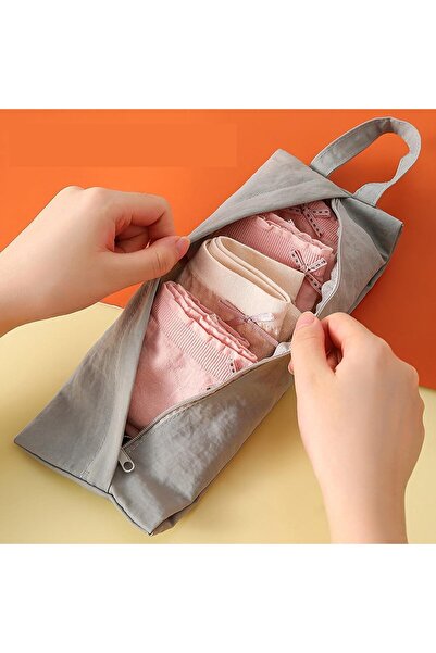 Flippy Storage Bag for Small Clothes, Underwear, Socks, Cosmetics, Waterproof, with Handle, 10x20x3