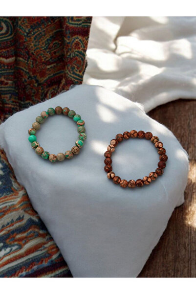 ms denis Legacy Tibetan Agate Double Special Combination (Power Trust Peace) Bracelet