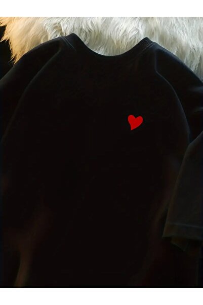 LAND MODA Tricou confortabil cu decolteu rotund și imprimeu grafic, cu imprim...