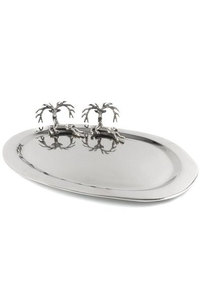 Mikasa Moor Silver Deer Tray 47x30cm