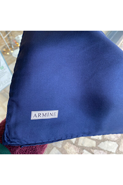 Armine Amine Plain Twill Scarf Navy