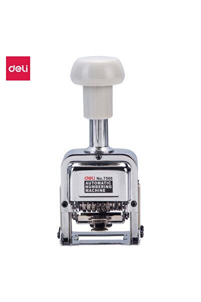 Deli آلة ترقيم بيضاء E7506