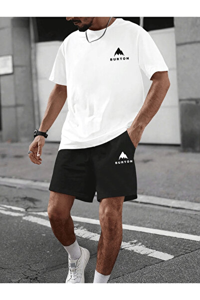 MODAVİBE Unisex Štampano kratke hlače i majica, standardni uzorak, Pamuk - Po...