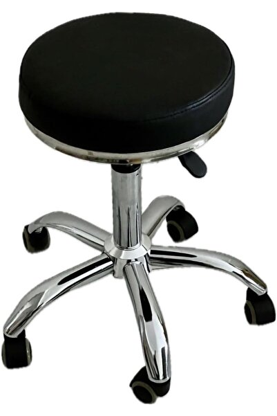 LA PERLA TECH Rolling Stool Chair PU Leather Height Adjustable Swivel Draftin...