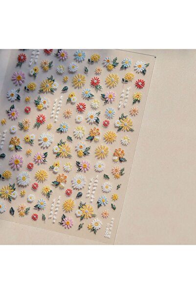 Choice5 ملصق أظافر واحد على شكل زهرة الأقحوان البرية المرصعة بالكريستال، ملصق...