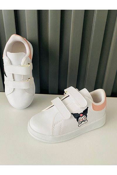 ALTUNTAŞ CHROME Potištěné dívčí chlapecké Unisex CIrt Velcro Lehká sportovní obuv Pudr