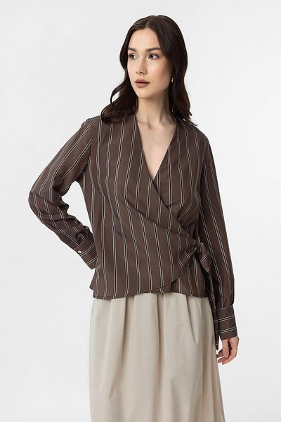 Antioch Brown Draped Kimono Women's Shirt