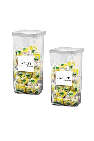 HOMİNG Homing 2-Pack Dish Tablet Box 2100 ml and 1600 ml