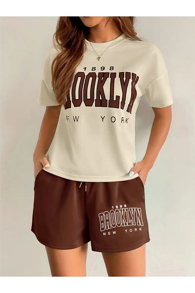 npLStore Унисекс комплект тениска с щампи и шорти