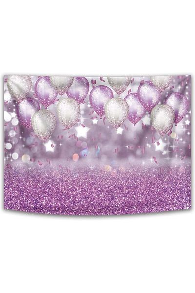 Inrui Photo Backdrop, Polyester, Silver/purple, 150 X 210 Cm