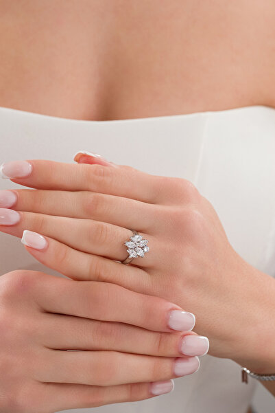 VİYA Dimitra Zirkon Taşlı Takı Seti Kolye Küpe Yüzük Bileklik Hediye Set