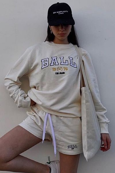 Madmext Γυναικείο φούτερ Mad Girls Beige με στάμπα Mg1210