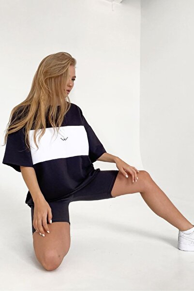 Madmext Mad Girls Black Embroidered T-Shirt Mg1421