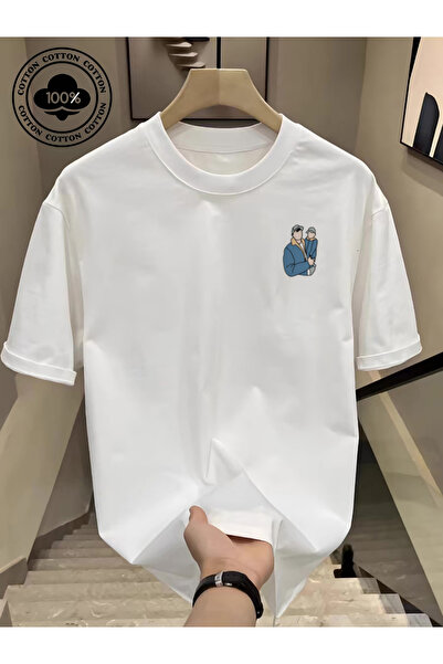 MODAVİBE Μπλουζάκι Unisex με στάμπα, Κανονική εφαρμογή, Ύφασμα βαμβάκι-πολυεσ...