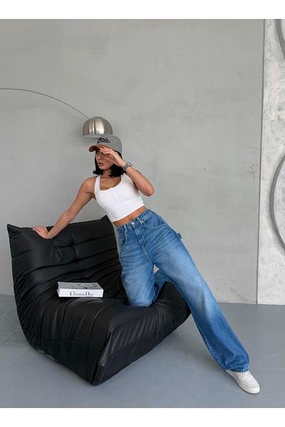 Zeo Basic JEAN BALON FIT CU DETALII DE CUSUT BALET BALET