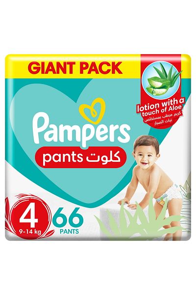 Pampers Baby-Dry Pants Diapers Size 4 9-14 kg 66 pcs