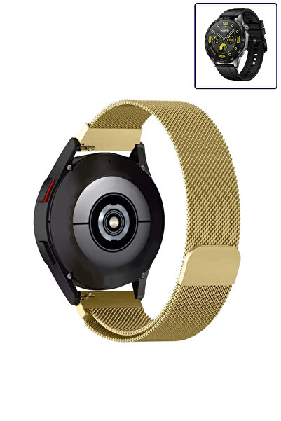 Huawei Watch Gt4 46mm Compatible Cord Mesh Metal Mesh Style Magnet Milano Strap