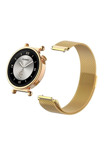 Huawei Watch Gt4 / Gt5 / Gt6 41mm Uyumlu Mıknatıslı Milanes Örgü Hasır Metal Kordon