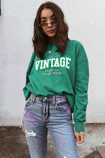 Madmext Hanorac verde Mad Girls Mg970