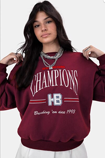 Madmext Жіноча толстовка Mad Girls бордового кольору MG930