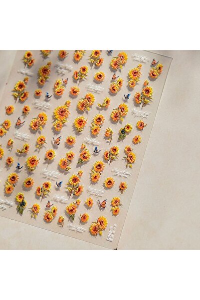 Choice3 ملصق أظافر واحد على شكل زهرة الأقحوان البرية المرصعة بالكريستال، ملصق...