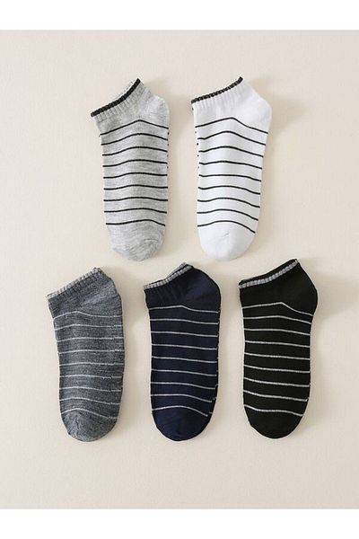 Sky Socks 5 Pack Men's Circled Colorful Booties Economic Package Short Sports Sneakers Socks