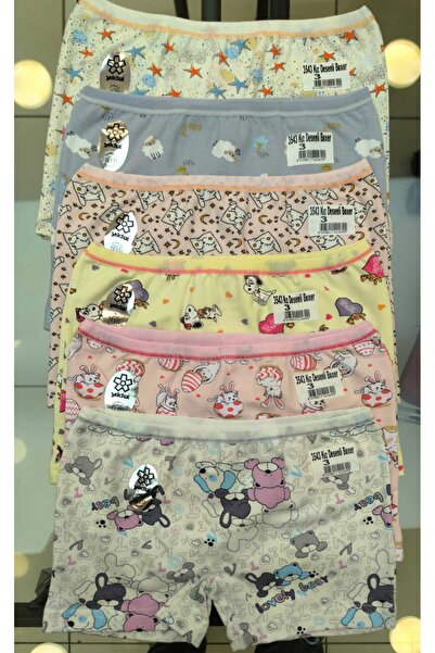 YILDIZ 6-dijelni set za devojčice Sa likrom Pamuk komada bokserice Q3543