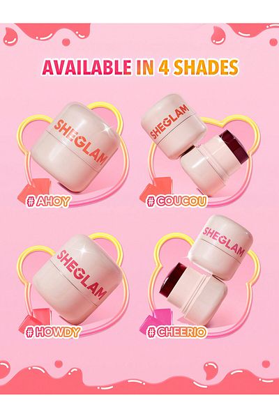 SHEGLAM Jelly-Licious Hydrating Lip & Blush Tint-Cheerio