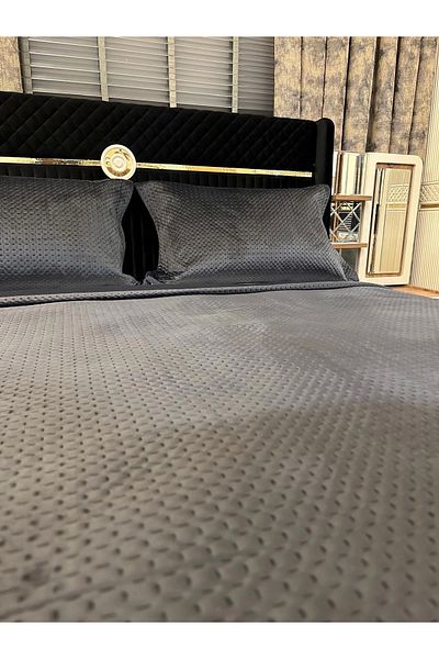 NİVEMESHOME Nivemeshome Bed Mat Double 240X260 Anthracite Tuscany