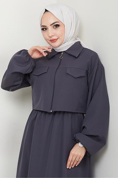 Bestenur Jacket Dress Double Suit 1433 - Anthracite