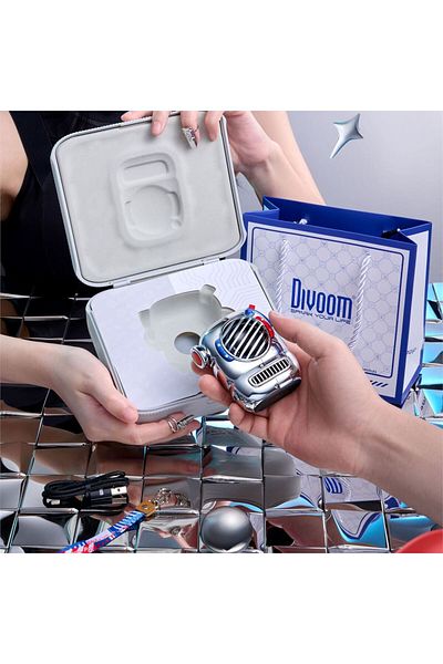 DIVOOM مكبر صوت ديفووم سبارك-بوب المحمول بتقنية البلوتوث - أزرق