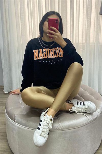 Madmext Mad Girls Black Sweatshirt Mg785