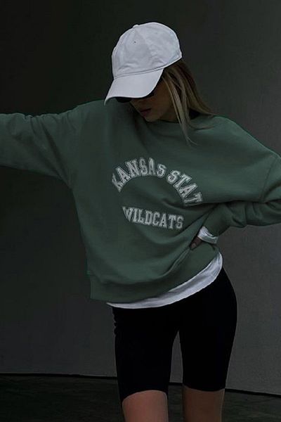 Madmext Hanorac Mad Girls verde închis Mg1217