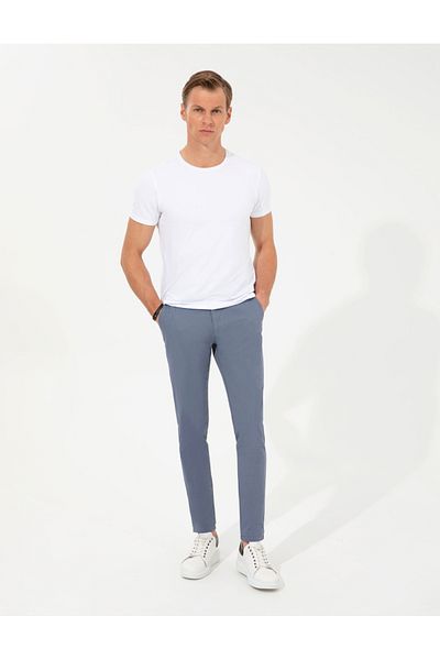Pierre Cardin Σκούρο μπλε Slim Fit Canvas Παντελόνι