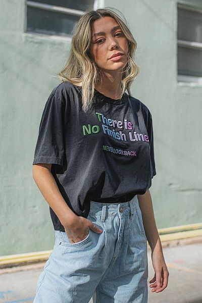 Madmext Mad Girls Anthrazit T-Shirt Mg946