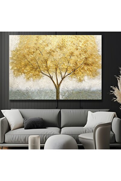 EMYA HOME Tablou pe pânză cu copac de aur
