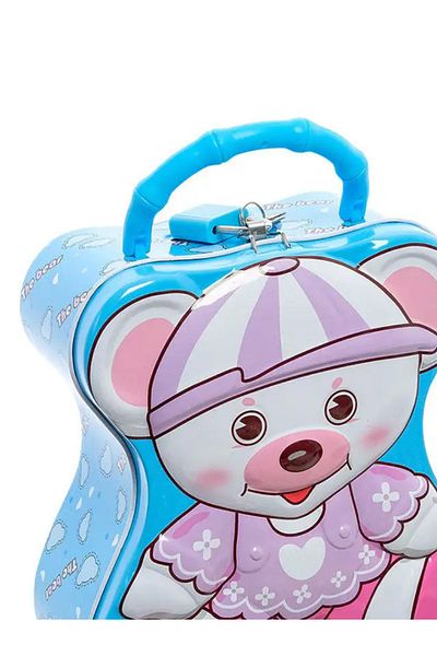 Honney Boutique Metal Embossed Locked Piggy Bank
