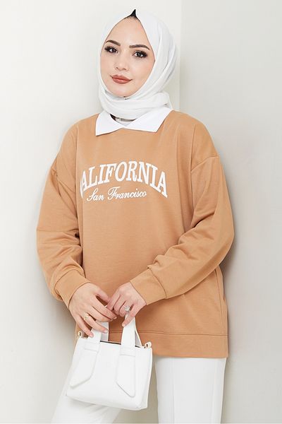 Bestenur California Printed Sweat 1426 - Mink