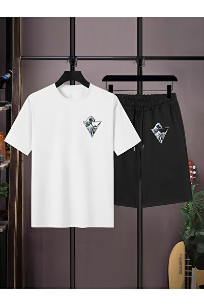 MODAVİBE Unisex Štampano kratke hlače i majica, standardni uzorak, Pamuk - Po...